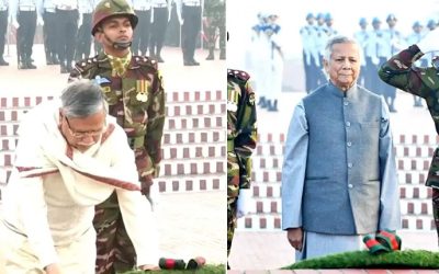 মহান বিজয় দিবসে জাতীয় স্মৃতিসৌধে রাষ্ট্রপতি ও প্রধান উপদেষ্টার শ্রদ্ধা