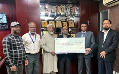 সন্ধানী লাইফের বীমা দাবির সাড়ে ১৬ লাখ টাকার চেক হস্তান্তর