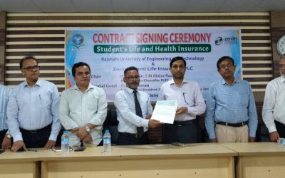জেনিথ লাইফের স্বাস্থ্য ও জীবন বীমার আওতায় রুয়েট শিক্ষার্থীরা