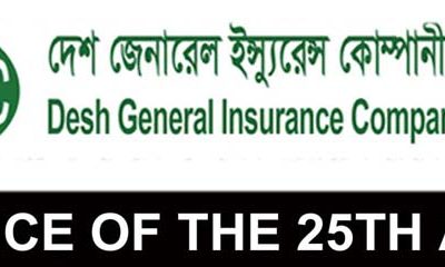 Notice of the 25TH Annual General Meeting of DESH GENERAL INSURANCE COMPANY LIMITED (DGIC)