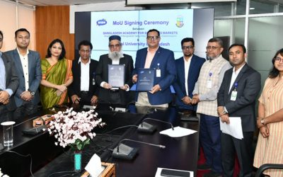 পুঁজিবাজার বিষয়ক প্রশিক্ষণ দিতে বিএএসএম ও জাতীয় বিশ্ববিদ্যালয়ের মধ্যে সমঝোতা স্মারক স্বাক্ষর