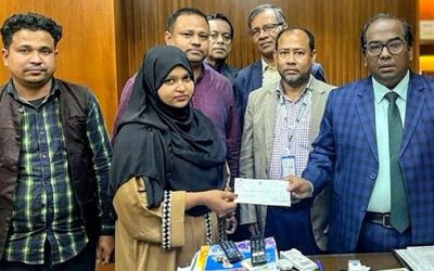 জেনিথ ইসলামী লাইফের ৯ লাখ টাকার মৃত্যুদাবির চেক হস্তান্তর